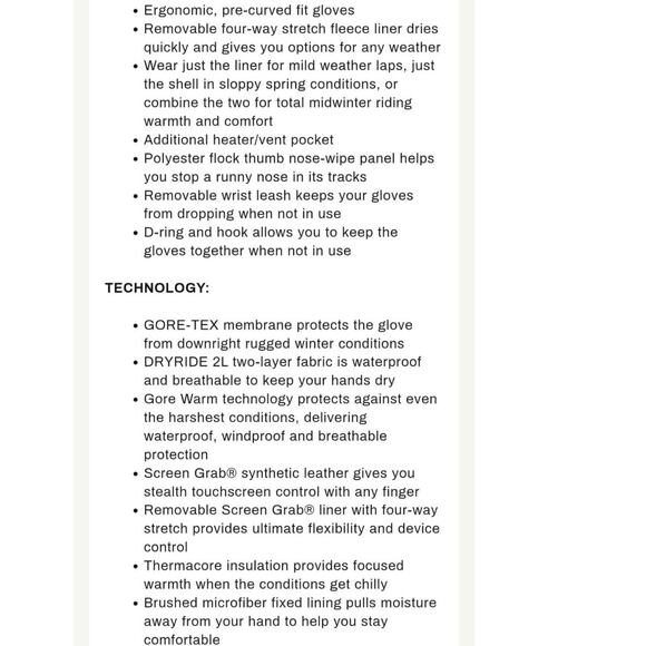 BURTON GORE-TEX GLOVES IN TRUE BLACK, SZ MEDIUM - Picture 12 of 12